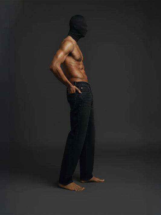 Men's Vintage Black Straight-Leg Denim