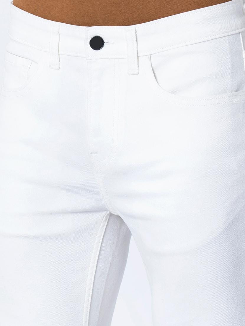Classic White High-Rise Jeans