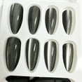 Smoky Charcoal Cat-Eye Press-On Nails