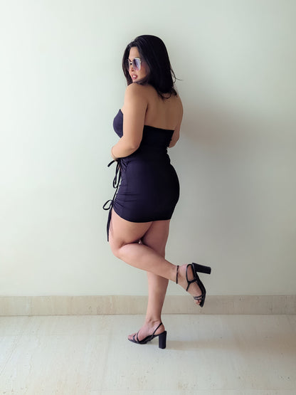 Cheekee Women's Black Bodycon Dress – Elegant & Timeless