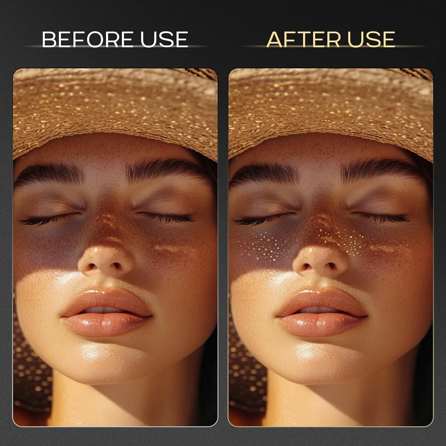 Cheekee Glitter Freckles | Gold Sparkle Face Tattoo Patch (1 Pc)