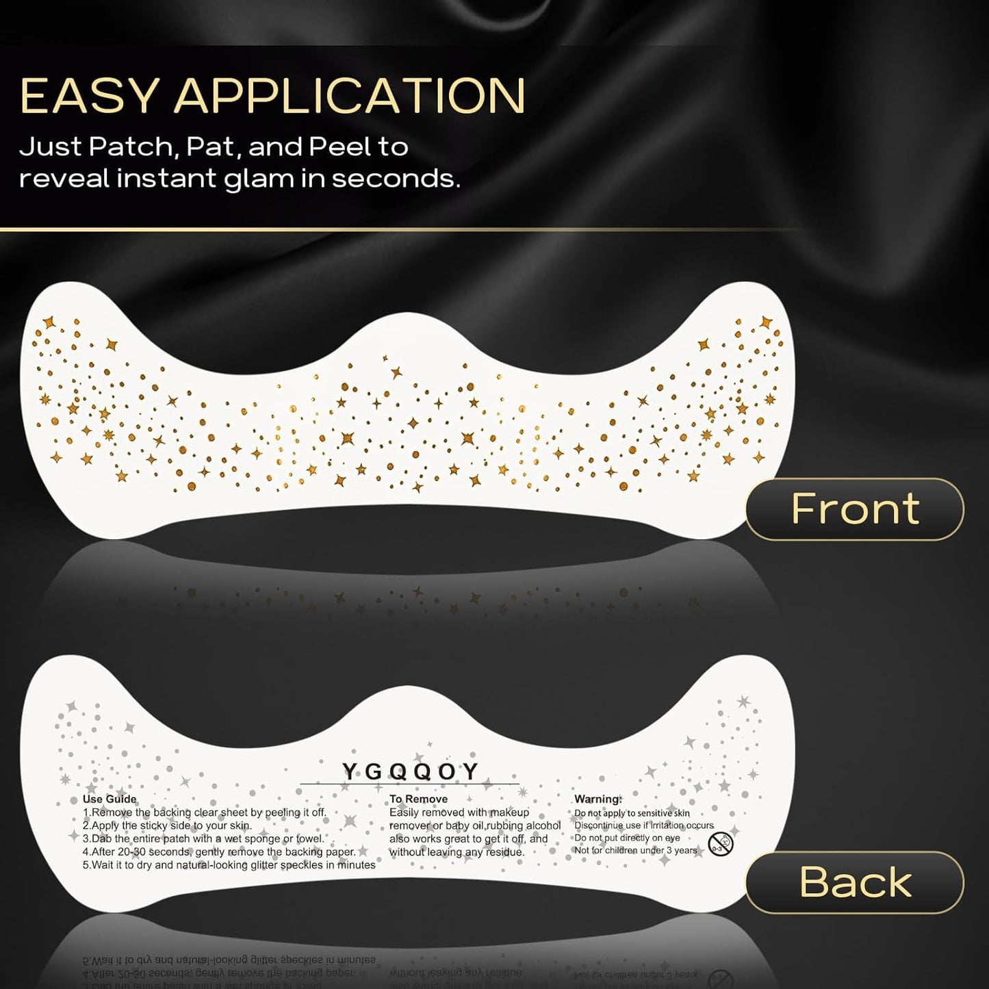 Cheekee Glitter Freckles | Gold Sparkle Face Tattoo Patch (1 Pc)