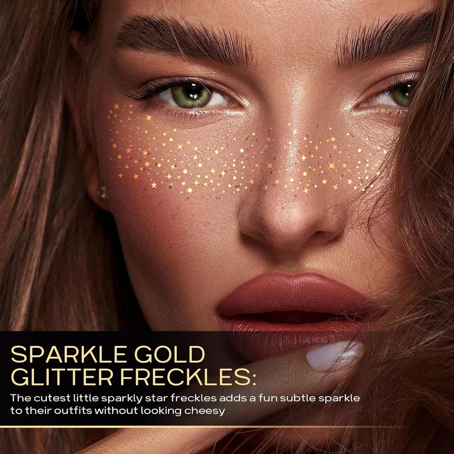 Cheekee Glitter Freckles | Gold Sparkle Face Tattoo Patch (1 Pc)