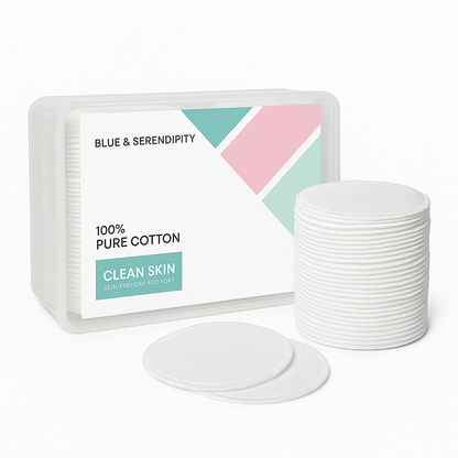 CALIN 100% Pure Cotton Pads – Ultra-Soft, Lint-Free, Skin-Friendly Makeup & Skincare Essentials