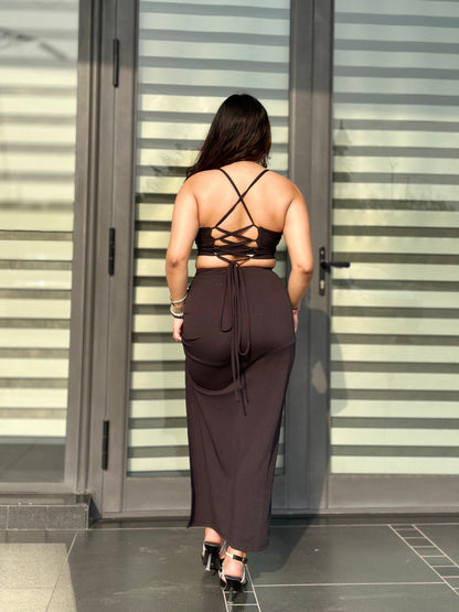 cheekee black bodycon dress