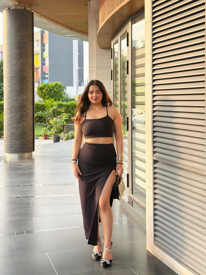cheekee black bodycon dress
