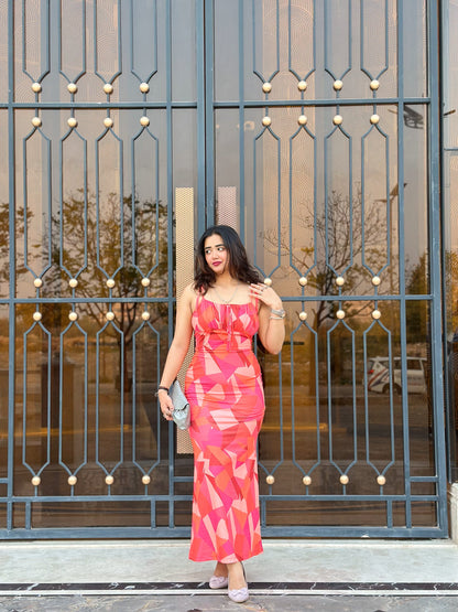 Women Bodycon Multicolor Dress