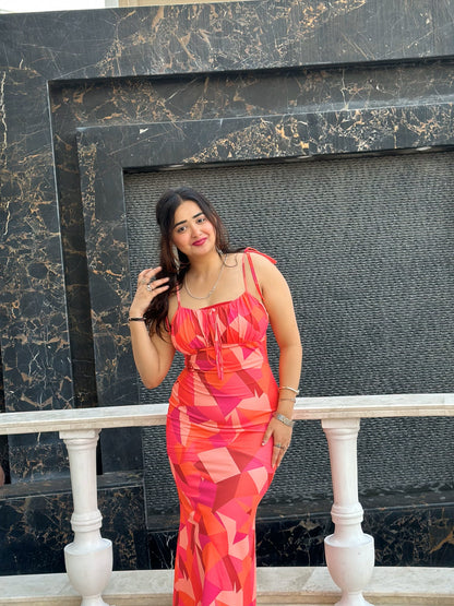 Women Bodycon Multicolor Dress