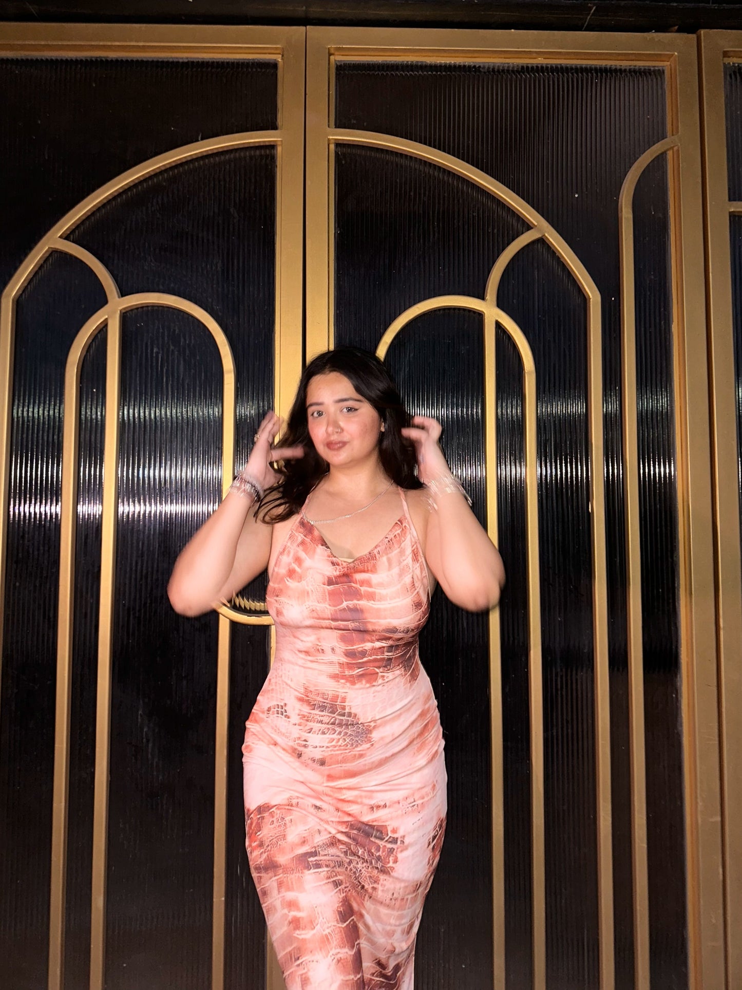 Cheekee Sleek & Stunning Women's Multicolor Bodycon  Dress