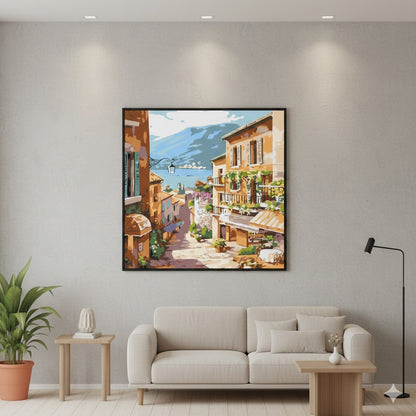 Sun-Drenched Mediterranean Escape | Premium Paint by Numbers Kit