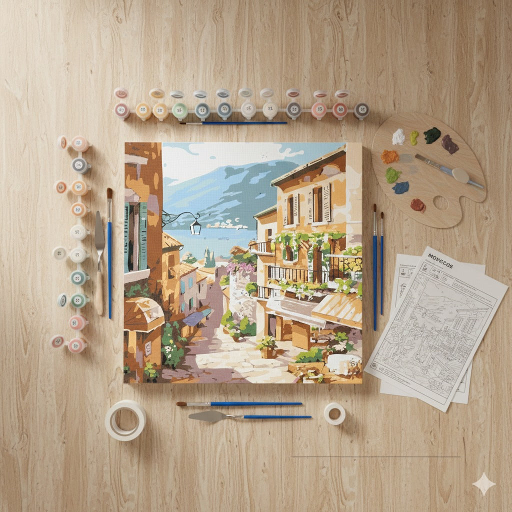 Sun-Drenched Mediterranean Escape | Premium Paint by Numbers Kit