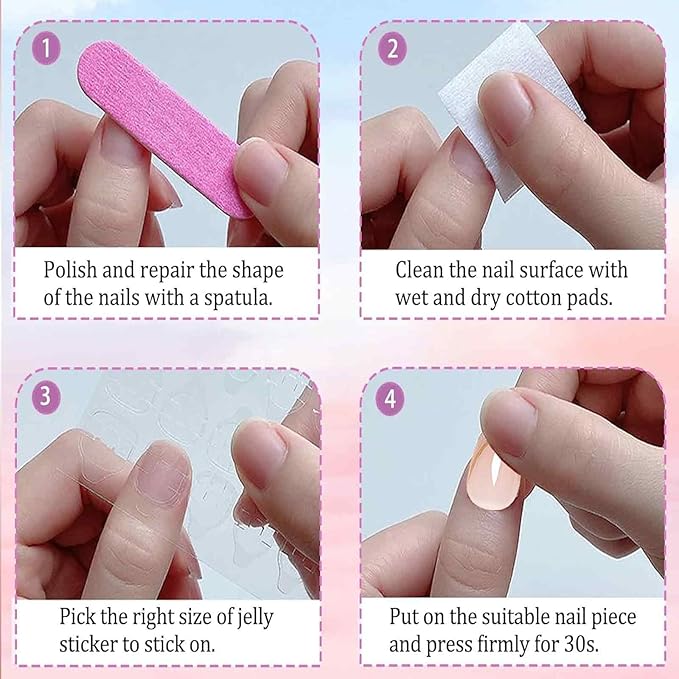 Ruby Red Stick on Nails for Women